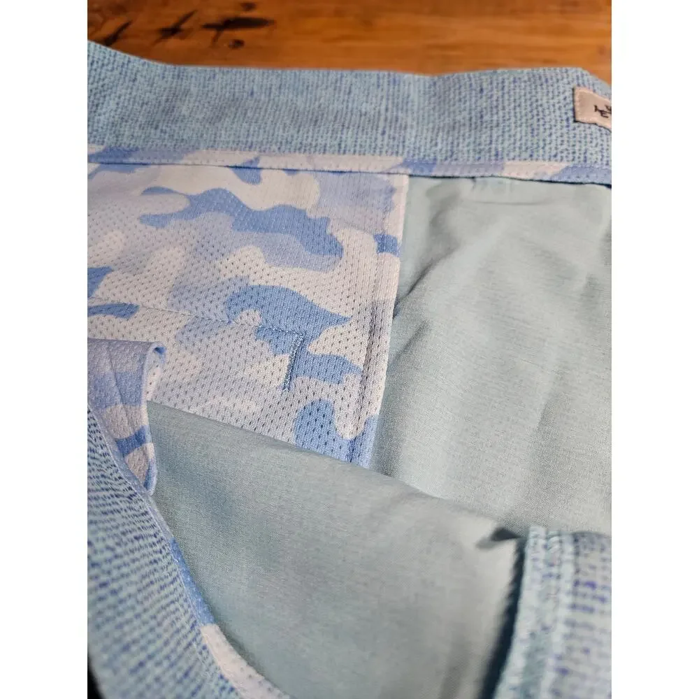 Peter Millar Mens Golf Shorts Blue Size 42
